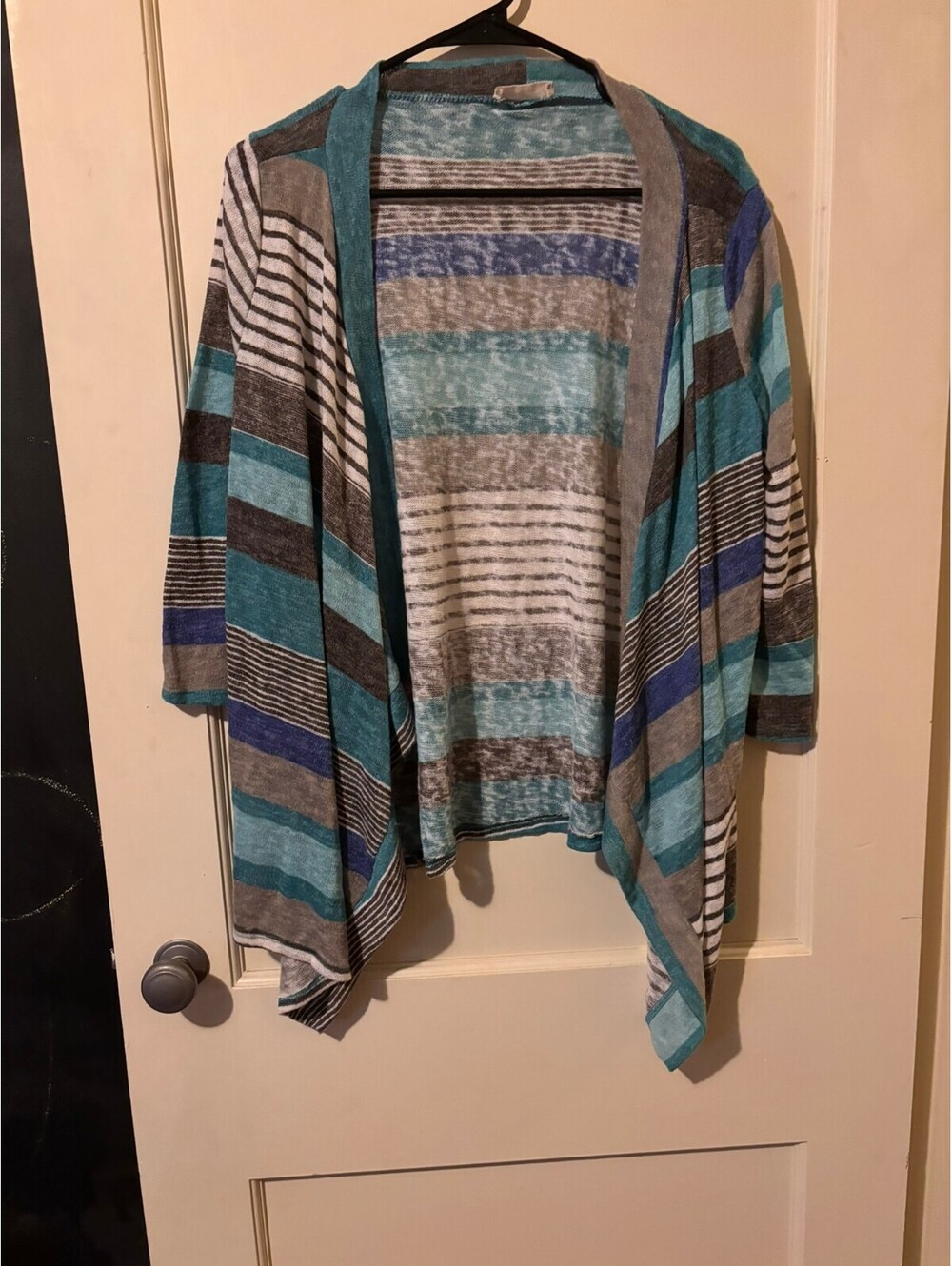 Flamingo Urban Striped Open Front Cardigan
